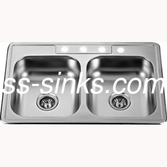 SUS304 Lavabo da cucina in acciaio inossidabile con scarico centrale