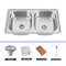 OEM 780*430 Double Bowl Sink in acciaio inossidabile lucidato con artigianalità