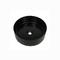 quarzo nero Undermount di 410mm intorno al singolo lavandino di cucina della ciotola con l'alzatina