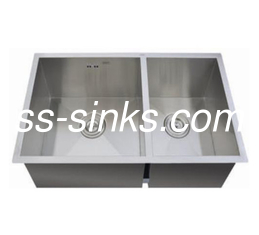 Finitura satinata grembiule vasca da cucina in acciaio inossidabile con accessori per dispenser di sapone