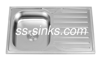 OEM Dimensione Topmount cucina lavandino singolo vaschetta con drainboard Dimensione minima armadio 33 pollici