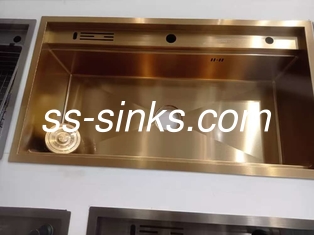 304 Acciaio Single Big Bowl Workstation lavandino da cucina artigianale
