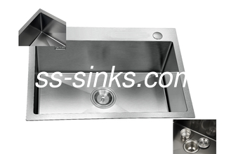 Appartamento cucina nero opaco lavandino in acciaio inossidabile Hardware di montaggio incluso Perfetto per spazi compatti