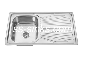 Lavandino di cucina della ciotola di acciaio inossidabile del supporto della cima dell'OEM singolo con lo scolatoio 36x20