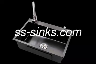 9&quot; il grande SS304 nero Matt Kitchen Sink Rectangular Shaped