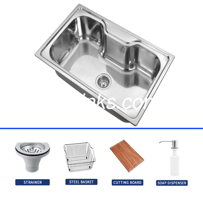50/50 Split Basin Double Bowl SS Lavello di cucina con rubinetto elettroplata