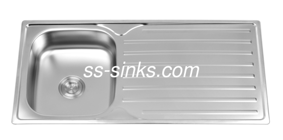 OEM Dimensione Topmount cucina lavandino singolo vaschetta con drainboard Dimensione minima armadio 33 pollici