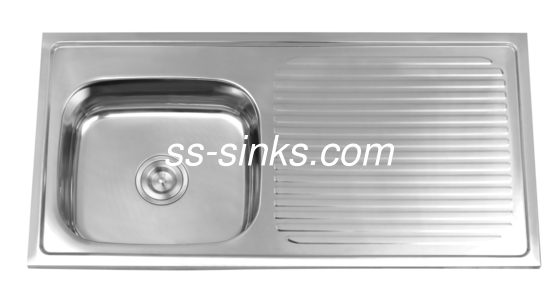 OEM Dimensione Topmount cucina lavandino singolo vaschetta con drainboard Dimensione minima armadio 33 pollici