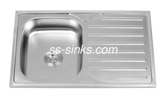 OEM Dimensione Topmount cucina lavandino singolo vaschetta con drainboard Dimensione minima armadio 33 pollici