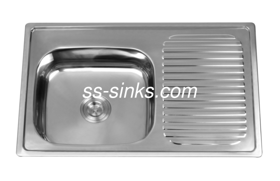 OEM Dimensione Topmount cucina lavandino singolo vaschetta con drainboard Dimensione minima armadio 33 pollici