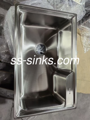 OEM Topmount Lavello da cucina con posizione di scarico posteriore e doppi lavabo in OEM Size
