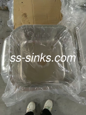 41*41cm Quadratura in acciaio inossidabile Single Bowl Sink Undermount