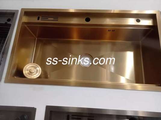 304 Acciaio Single Big Bowl Workstation lavandino da cucina artigianale
