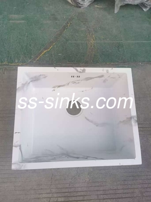 Nickel quadrato singola ciotola Undermount Acciaio inossidabile lavello da cucina