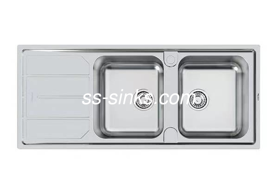 Lavabo da cucina in acciaio inossidabile con lavandino di 1200 x 500 mm