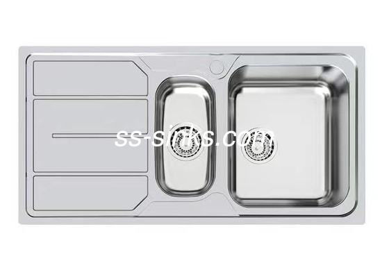 Lavabo da cucina in acciaio inossidabile con lavandino di 1200 x 500 mm