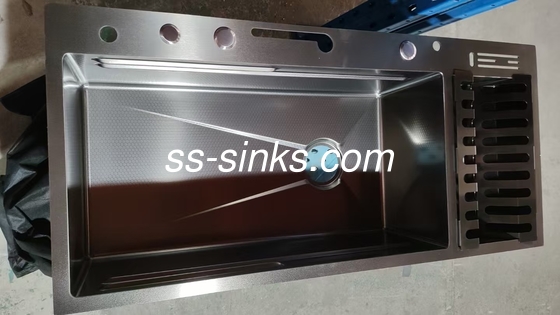 Accessori della griglia inclusi 18/10 Cromo/nickel angolo Stainless Steel Lavello da cucina