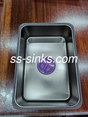 Lavabo da cucina in acciaio inossidabile nero con spessore di 1,2 mm e facile pulizia