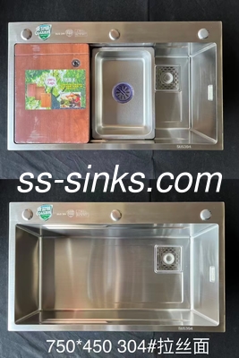 1 vaschino da cucina con 18/10 cromo/nickel in acciaio inossidabile