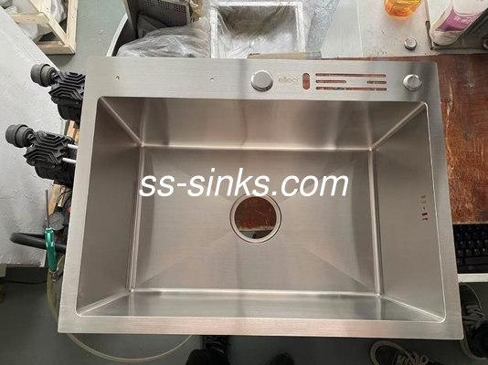 K-20000 Lavabo da cucina topmount con 1 foro del rubinetto e profondità della ciotola di 21 cm
