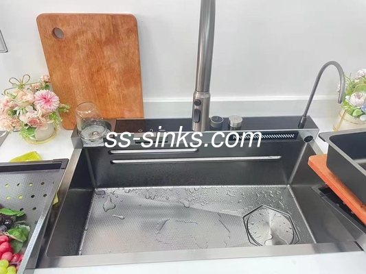Topmount Lavabo da cucina per armadietto da 36 pollici 21 cm profondità della ciotola 3 fori del rubinetto e più