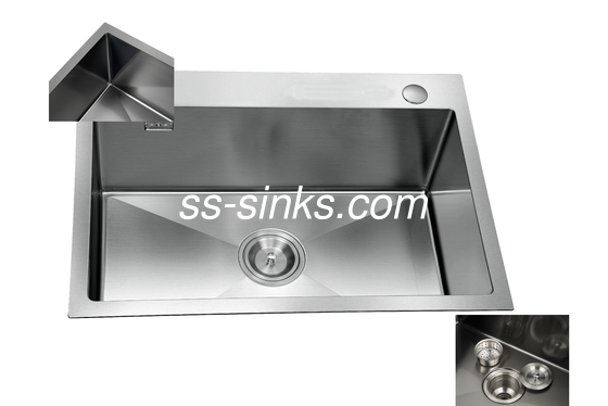 Appartamento cucina nero opaco lavandino in acciaio inossidabile Hardware di montaggio incluso Perfetto per spazi compatti