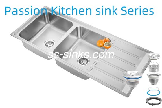 1200 X 500 mm angolo cucina in acciaio inossidabile lavandino posteriore scarico posizionamento per la vostra cucina ristorante