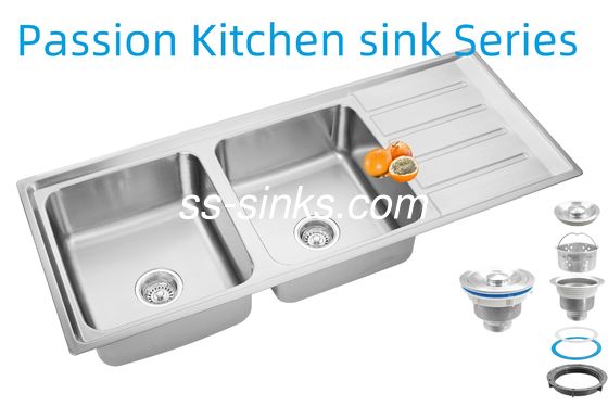 1200 X 500 mm angolo cucina in acciaio inossidabile lavandino posteriore scarico posizionamento per la vostra cucina ristorante