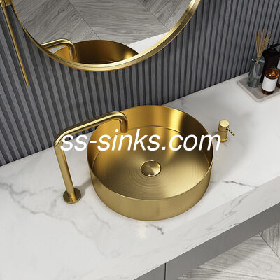 Bagno in acciaio inossidabile di lusso, rotondo, Premium 304 Grade 41x41cm
