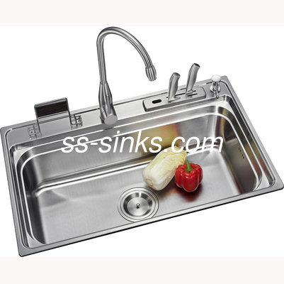 Supporto superiore 800*500mm del lavandino della ciotola di acciaio inossidabile della cucina di Funtional 0.9mm 1