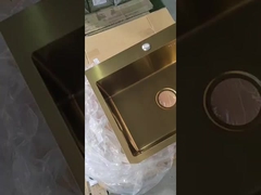 lavandino in acciaio di colore oro lavandino singolo doppio fornitore cinese