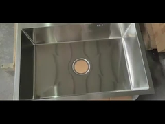 lavandino in acciaio spazzola d'argento fatta a mano scodella singola