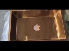 lavandino da cucina in acciaio inossidabile di colore oro lavandino a ciotola singola con buco di trabocco